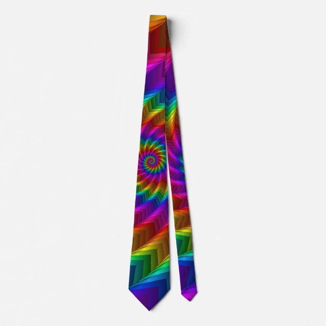 Corbata Lazo espiral de los puntos del arco iris (Anverso)