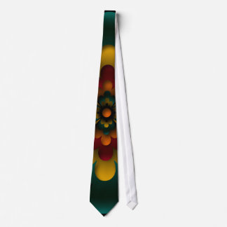 Corbata Lazo, flor del zen, rojo de Rasta, amarillo, verde