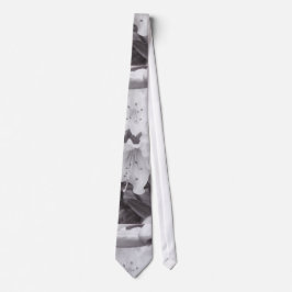 Corbata Lazo floral gris