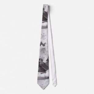 Corbata Lazo floral gris