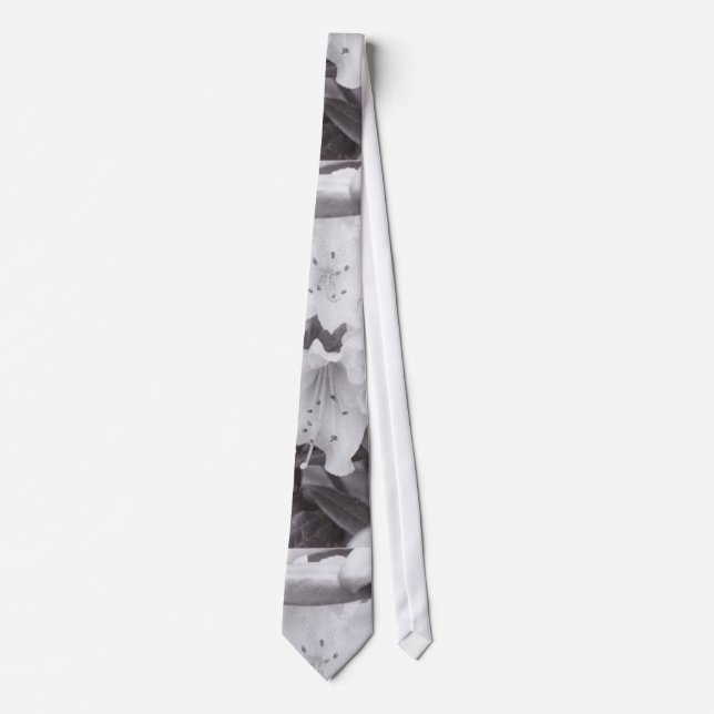 Corbata Lazo floral gris (Anverso)