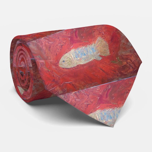 Corbata Lazo fósil de los pescados (Enrollado)