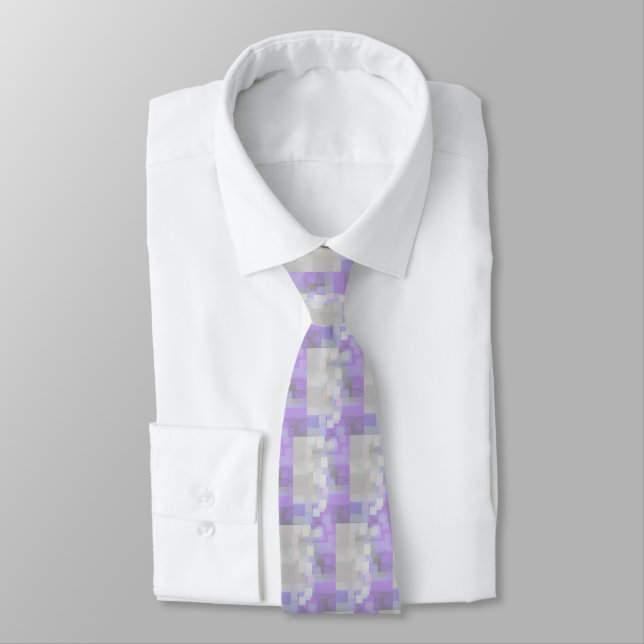 Corbata Lazo geométrico del arte de la "lavanda" (Atado)