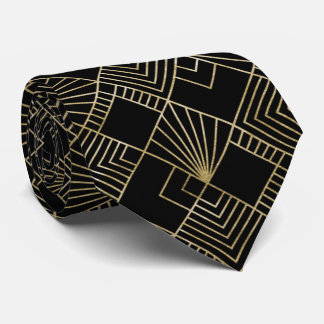 Corbata Lazo lindo del modelo del negro del oro del art