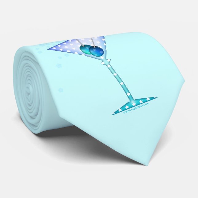 Corbata Lazo - MARTINI AZUL (Enrollado)