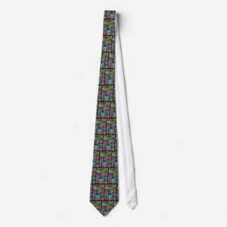 Corbata Lazo multicolor negro de los círculos