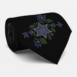 Corbata Lazo nativo Metis del arte de la flor que gotea