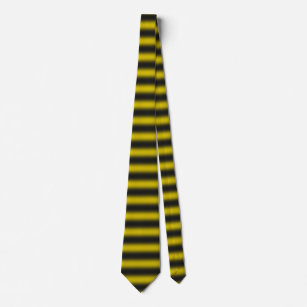 Corbata Lazo negro/amarillo de las rayas del color del