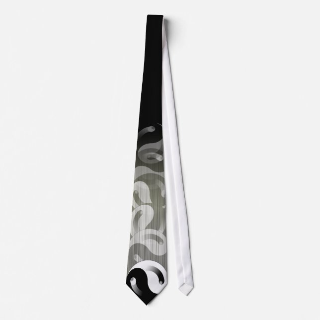 Corbata Lazo negro de Ying Yang (Anverso)