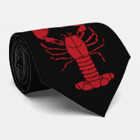 Lazo negro rojo de la langosta linda