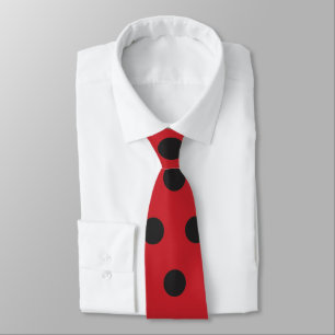 Corbata Lazo negro rojo lindo del modelo de lunar