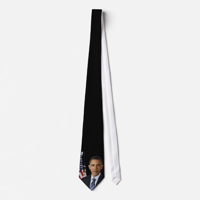 Corbata Lazo oficial del poder del retrato de Barack Obama (Anverso)