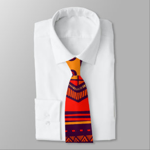 Corbata Lazo para hombre del modelo tribal africano