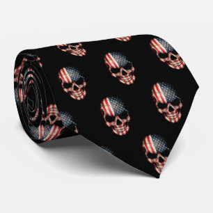 Corbata Lazo patriótico del cráneo