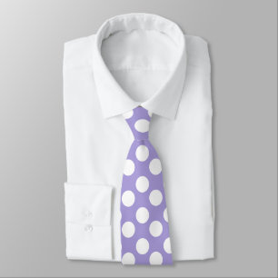 Corbata Lazo púrpura y blanco del lunar