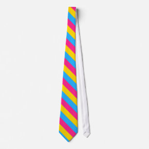 Corbata Lazo rayado bandera de Pansexuality