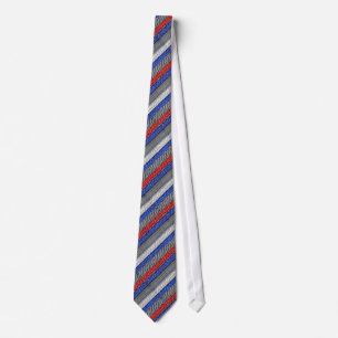 Corbata Lazo rayado gris blanco del rojo azul