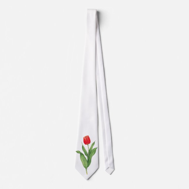 Corbata Lazo rojo del tulipán (Anverso)