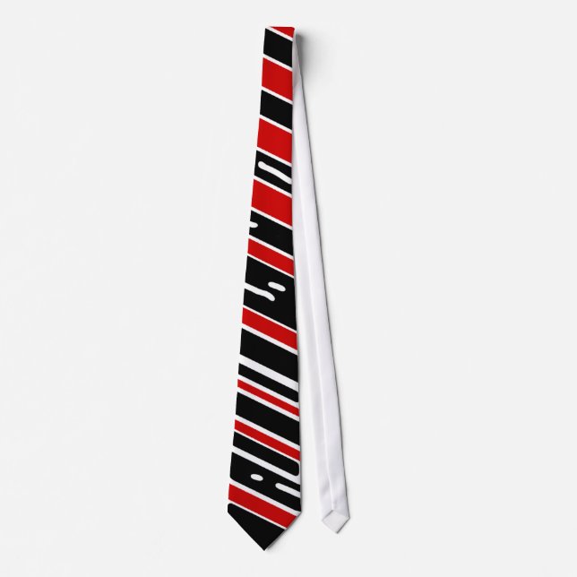 Corbata Lazo rojo retro de la raya (Anverso)
