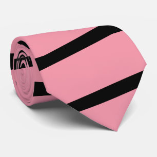 Corbata Lazo, rosa y raya negra