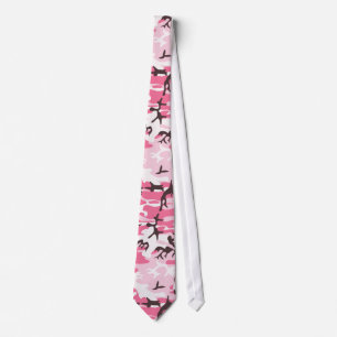 Corbata Lazo rosado del camuflaje