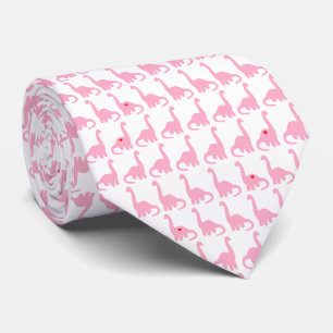 Corbata Lazo rosado del dinosaurio