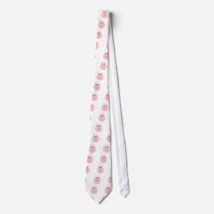 Corbata Lazo rosado tonto del cerdo