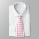 Corbata Lazo rosado y blanco del control del búfalo<br><div class="desc">Esta impresión intrépida de la guinga mezcla moderno y la obra clásica para una declaración de moda imponente.</div>