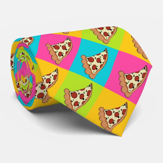 Corbata Lazo tejado rebanadas del diseño de la pizza (Enrollado)
