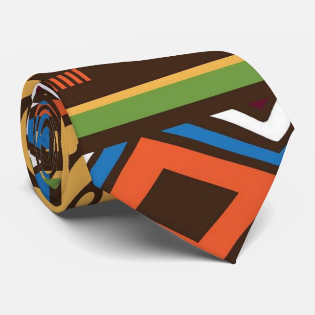 Corbata Lazo tribal africano del patternfun (Enrollado)