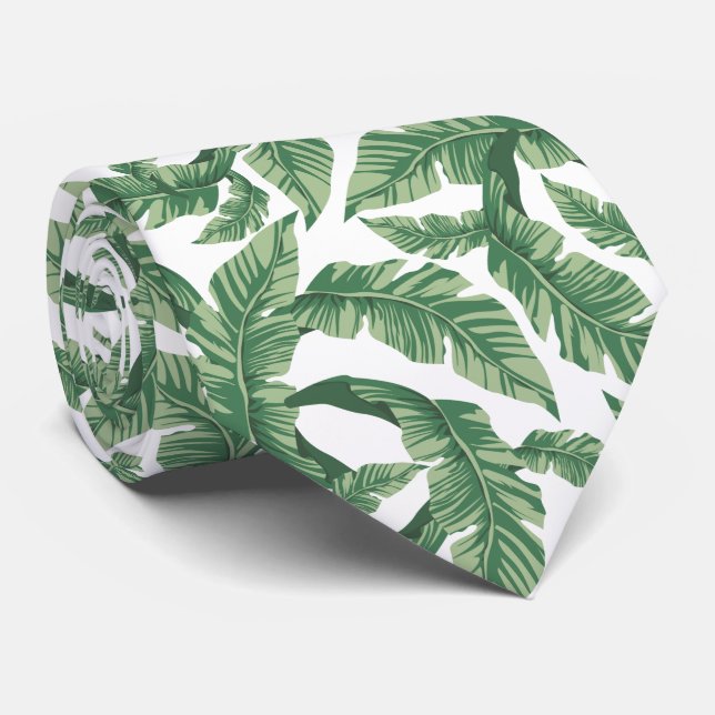 Corbata Lazo tropical lindo del modelo de la hoja (Enrollado)