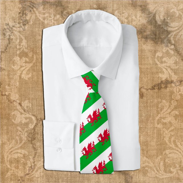 Corbata Lazos de Gales, Bandera galesa de moda, negocios (Subido por el creador)