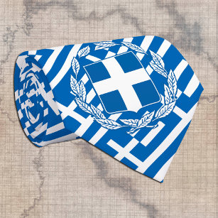 Corbata Lazos de Grecia, moda negocios de bandera griega