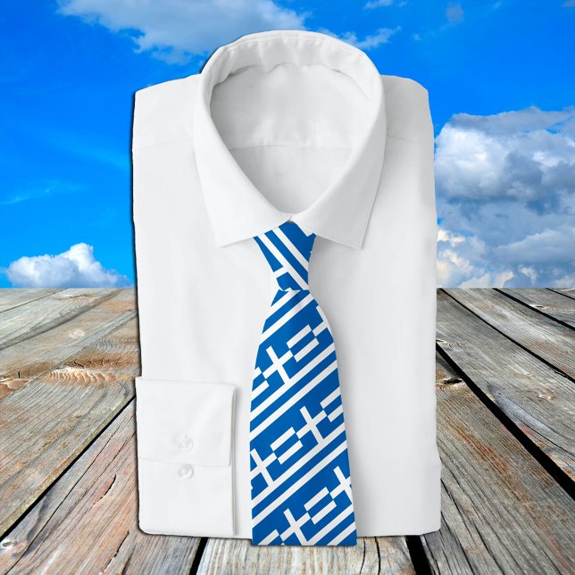 Corbata Lazos de Grecia, moda negocios de bandera griega (Subido por el creador)