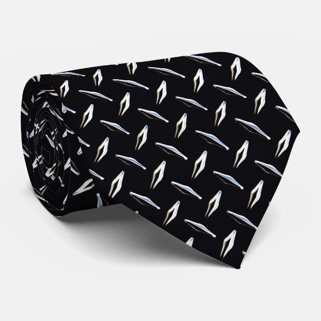 Corbata Lazos de la placa 3A del diamante (Enrollado)