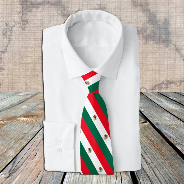 Corbata Lazos de México, moda Bandera Mexicana, negocios (Subido por el creador)