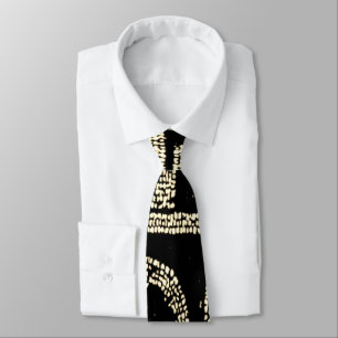 Corbata Lazos de patrón resumen negro y crema
