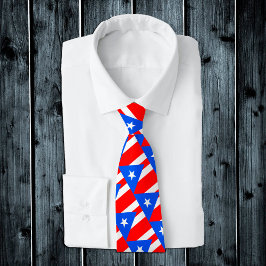 Corbata Lazos de Puerto Rico, moda Bandera Puertorriqueña