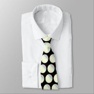 Corbata Lazos de puntos retro negros