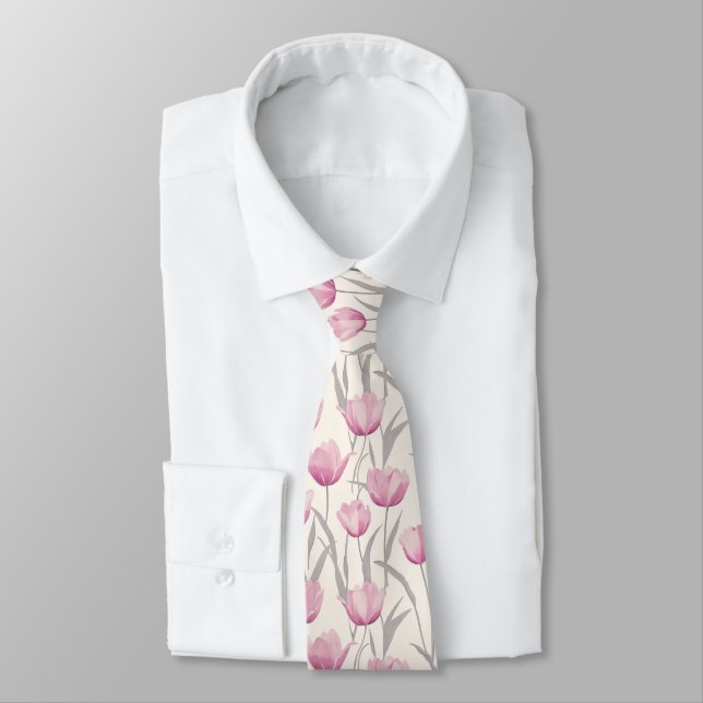Corbata Lazos de tulipán lindos para padrinos (Atado)