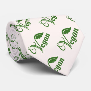 Corbata Leaf del logotipo vegan