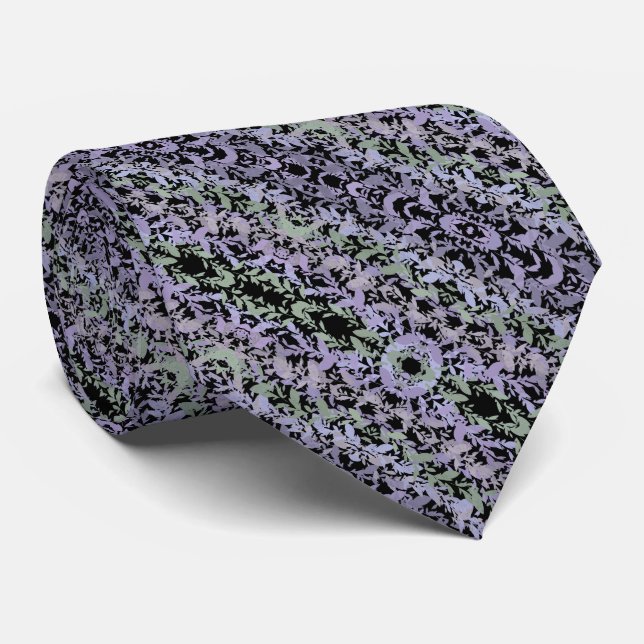 Corbata Leafy Creeping Vine Soft Pastel Drawing Pattern  (Enrollado)