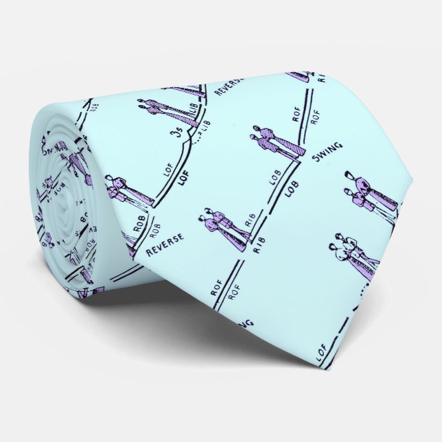Corbata Lecciones de Baile (Azul) (Enrollado)