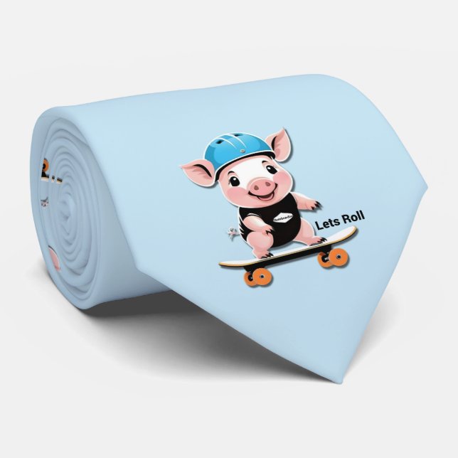 Corbata Lechón personalizado En Skateboard Que Permite Hac (Enrollado)