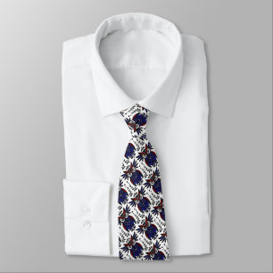 Corbata Lechuza azul roja blanca negra Naturaleza de las a