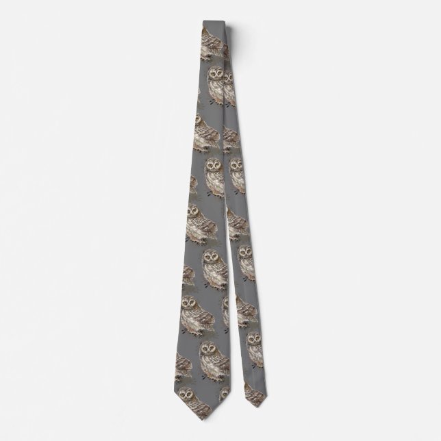 Corbata Lechuza Cuta, Bañera de acuarela Notepad (Anverso)