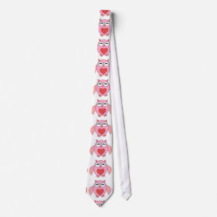 Corbata Lechuza de búho de amor rosa