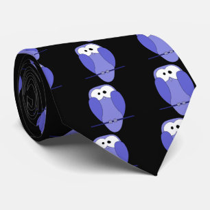 Corbata Lechuza de noche. Azul, Negro.