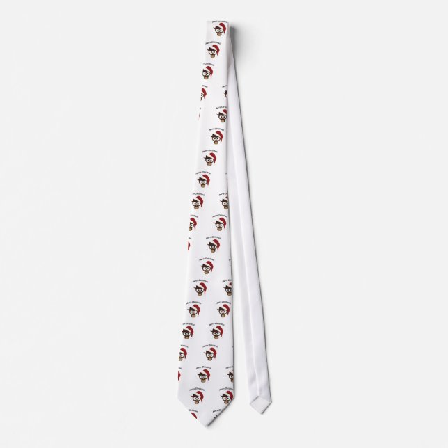 Corbata Lechuza furiosa de navidad (Anverso)