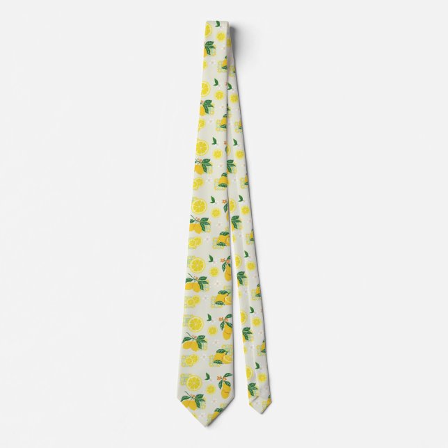 Corbata Lemon Floral (Anverso)